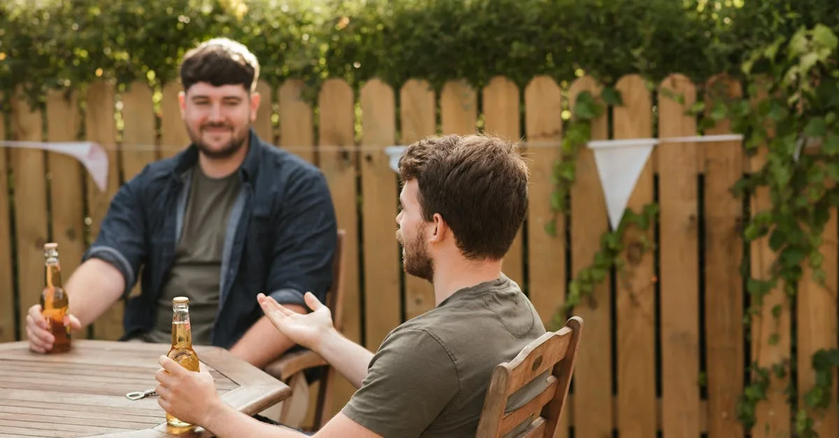 men drinking beers: how to talk to your spouse about their health