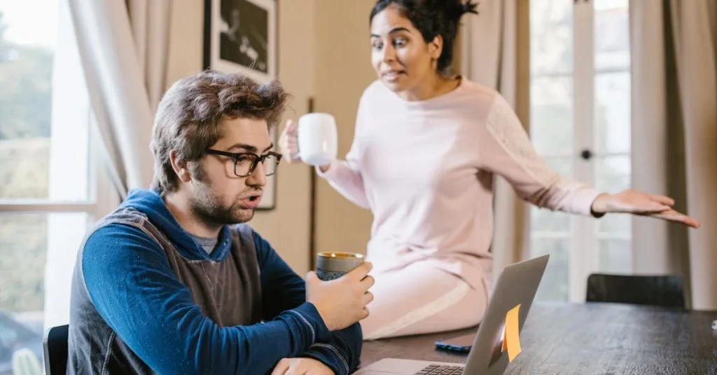 couple having an argument: wondering whether marriage is worth saving or is it time to walk away