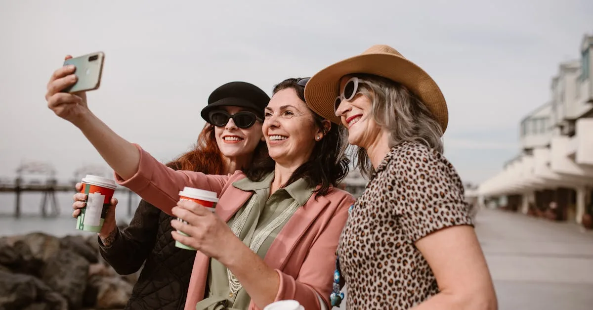 Three women taking a selfie: how do I make friends in midlife?
