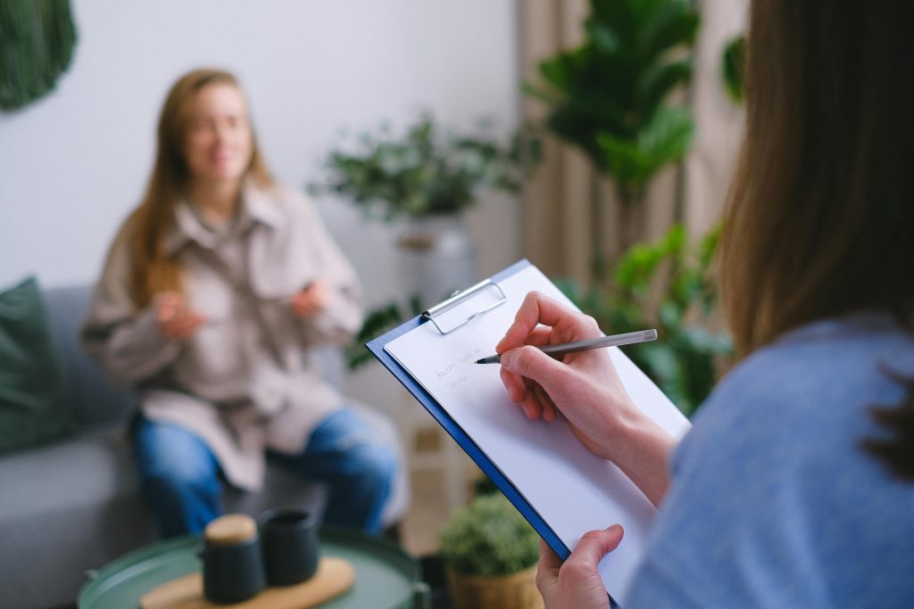 two women in a coaching sessions: coaching for women in midlife