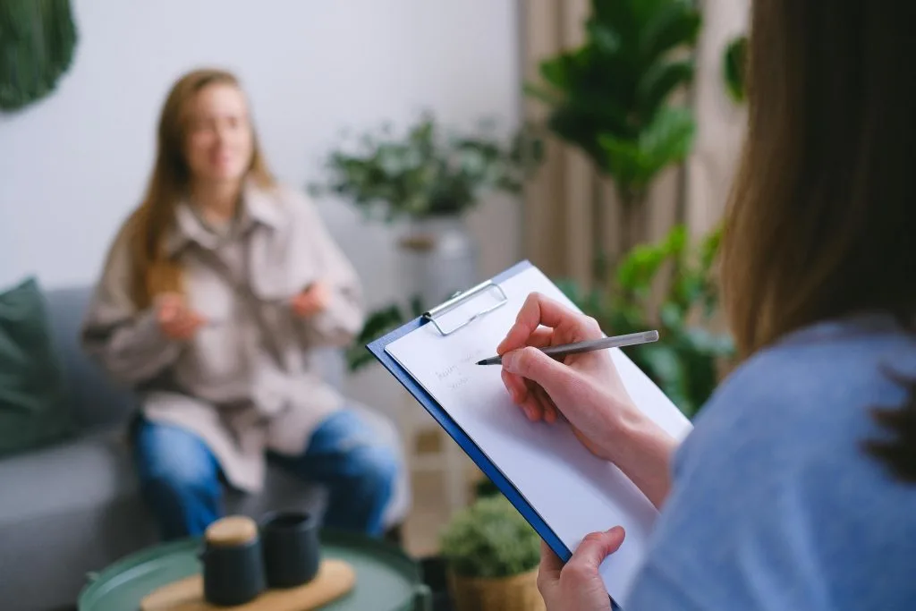 two women in a coaching sessions: coaching for women in midlife